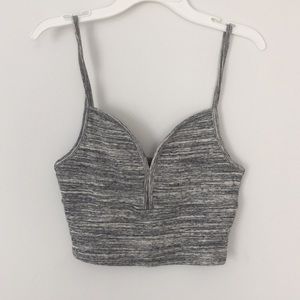 Gray crop top